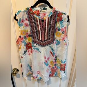 Cotton Lightweight Embroidered Shirt